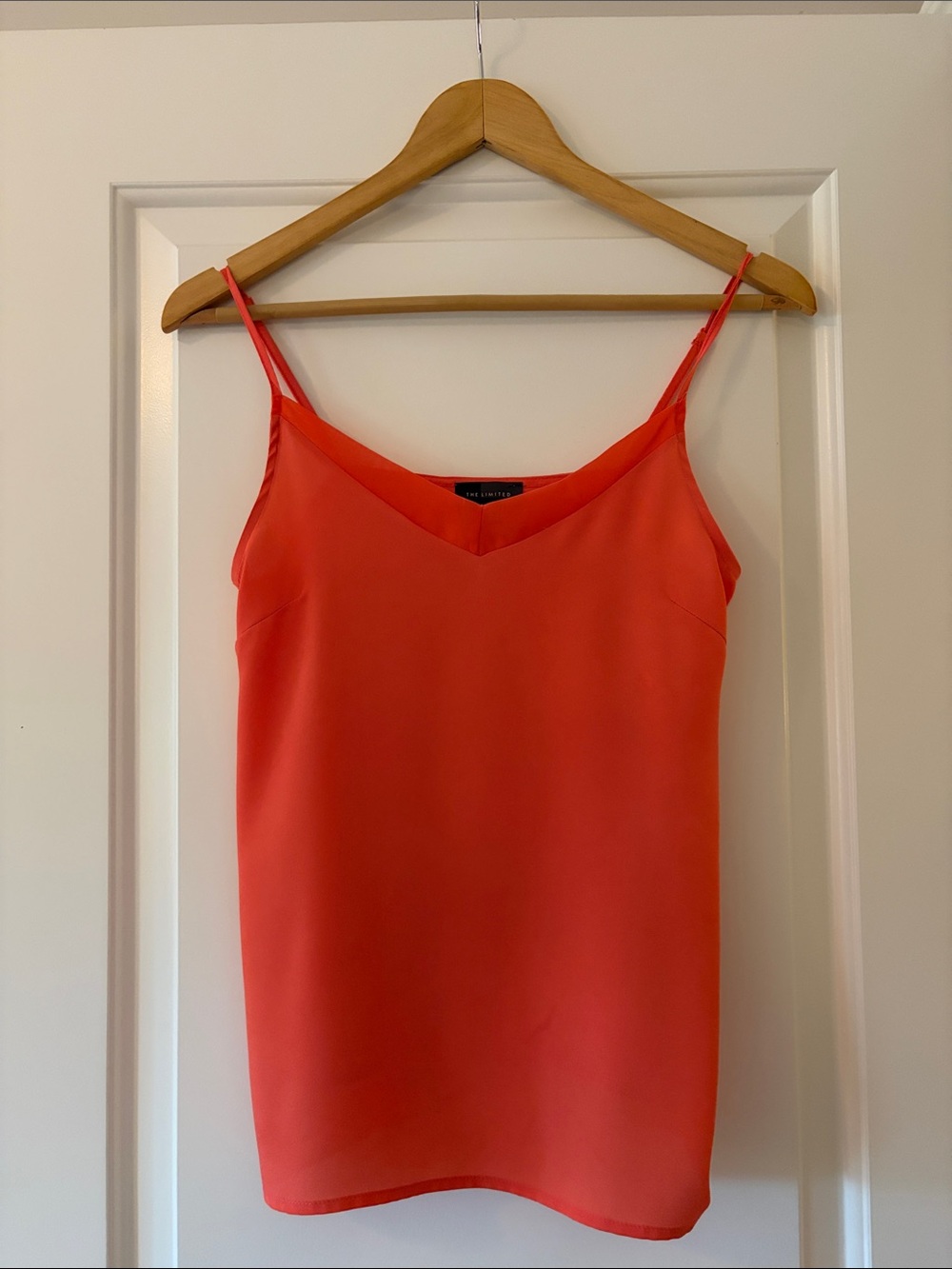 The Limited Bright Orange V-Neck Spaghetti Strap Cami